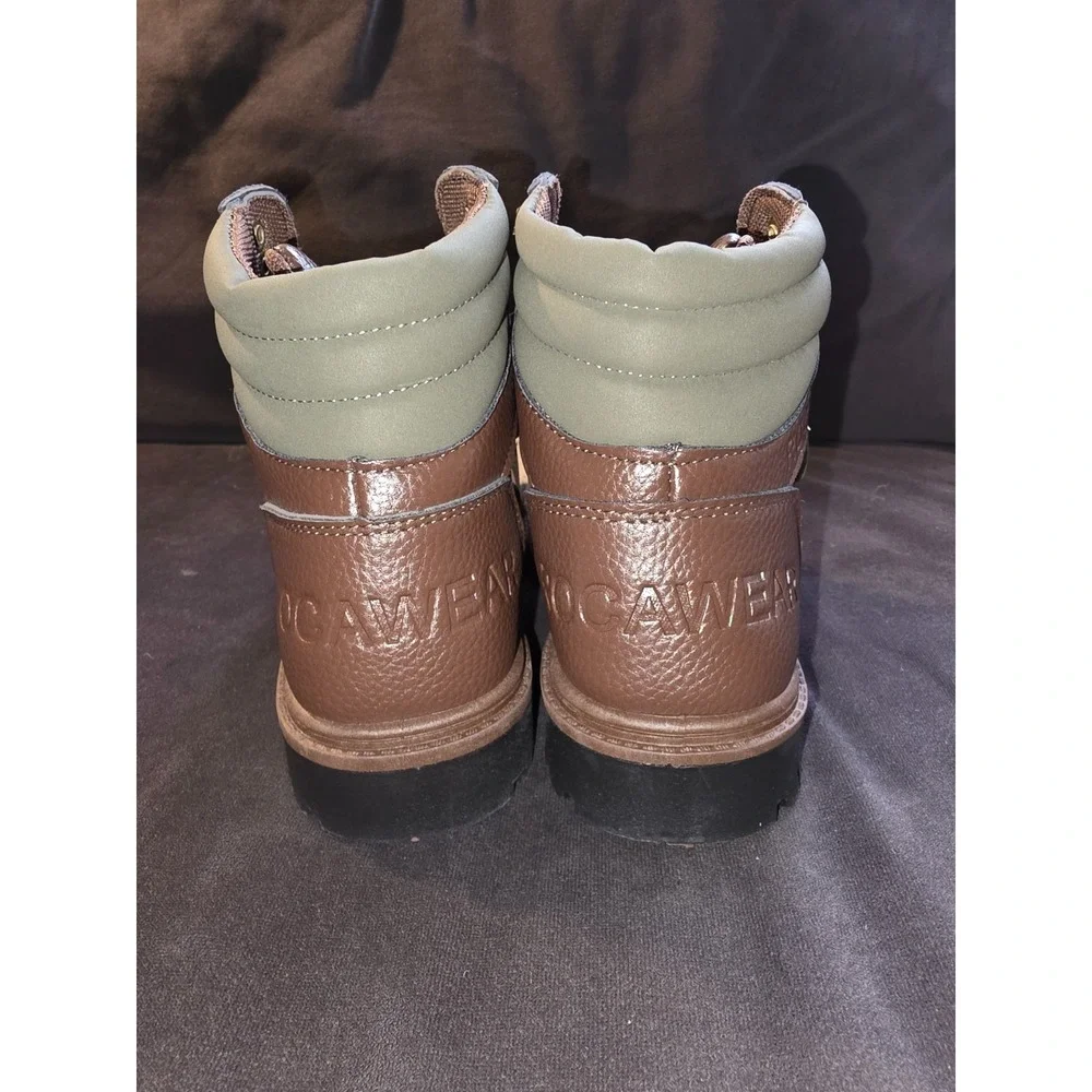 Work Boots Kids Size 4 Rocawear Cadet Brown Olive BBCADET